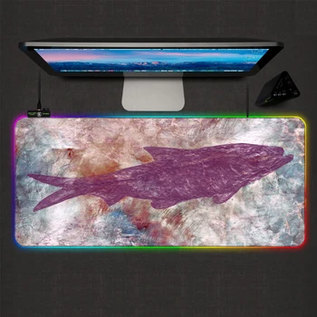 Mairuige Mramorový Vzor Života Fosílnych Rýb RGB Rôzne Veľkých Veľkosť Mousepad LED Podsvietenie USB Počítača Stôl Pad Vlastné Mousepad XXL