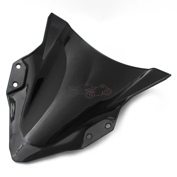 Čierny ABS Plastu Motocykel Čelné sklo veterný štítok Nastaviteľné čelné Sklo Chránič Kryt Pre Kawasaki Ninja 250/400 2013-18