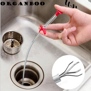 1PC Kuchyňa prostredníctvom kanalizačných nástroj pre domácnosť vlasy čistič wc kefa na čistenie kuchynských doplnkov dodávky náhodné farby