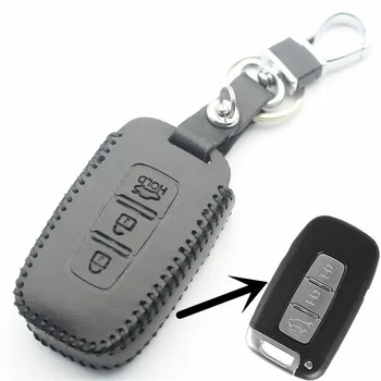 XIEAILI pravej Kože Diaľkové Ovládanie 3Button Smart Key puzdro Pre Kia K5/Sportage R/Sorento/Forte S35