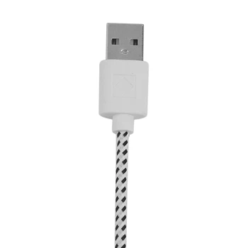 Biele Svetlo Hmotnosti Max 2,1 A výstup V8 Micro USB 2.0 Ploché Rezance Dátový Kábel Nabíjačky Pre mobilné Telefóny Android