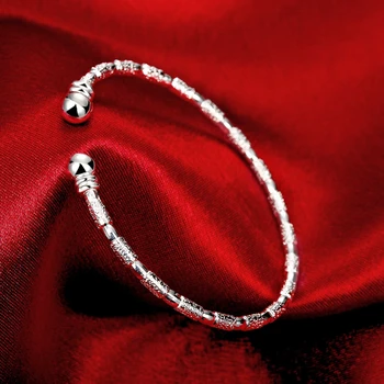 2018 Jedinečný Otvoriť Pôvodný 925 Strieborné Náramky Ženy V Šperky Matný Strieborný Náramok Strieborný Kúzlo Reťaz Prepojenie Náramok Šperky