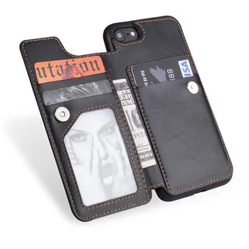 Peňaženky Karty Flip PU Kožené Zips puzdro Pre iPhone XS Max XR X 6 6 7 8 Plus XS Coque Pre Samsung Poznámku 8 9 S7 S7 Okraji S8 S9 Plus