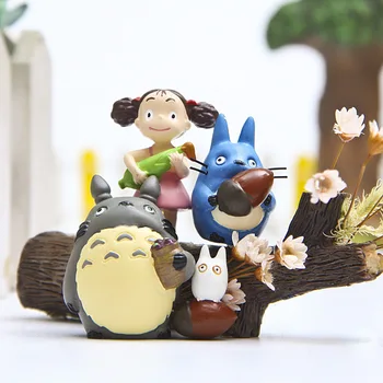 Jeseň zber cartoon mini bábika roztomilý Totoro DIY scény deti hrať dom hračky, dekorácie pre Črepníkové rastliny sclupt akcie obrázok
