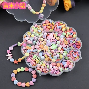 450pcs Akryl strane-korálkové korálky detí logická hračka na kreatívne tkanie náramok, náhrdelník Dievča ručné deti DIY materiálov taška