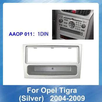 Autorádio Fascia na OPEL Tigra 2004-2009 Silver DVD rám Dash Mount Kit Adapter Výbava Tváre Panel Rám Tabuli 1Din