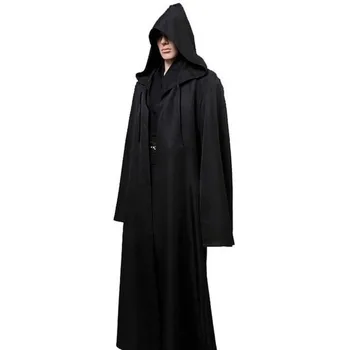 Pánske Halloween Star Wars Jedi Kabát Cos Cosplay Dospelých Šaty s Kapucňou, na Myse Cape Halloween Kostým Čierna Hnedá