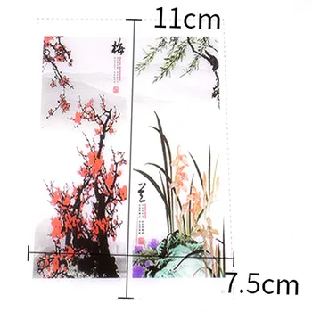 5pc Slivkové Kvety Bambusu Hôr A Riek Transparentného Materiálu, S použitím Záložky Epoxidové Formy Tvorby Nástroj Náplň Pre DIY