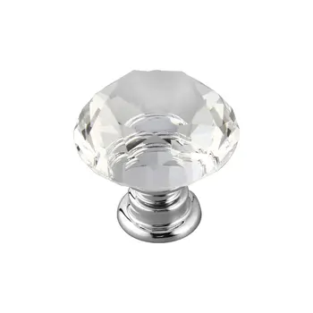 10 Ks 30 mm Diamond Tvar krištáľového Skla Dverí Rukoväť Gombík na nábytok, Zásuvkové Skrinky Kuchyne Rukoväte Gombíkmi Rukoväť Šatník