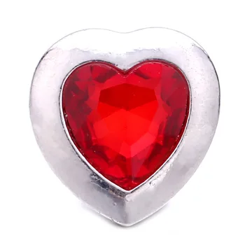 5 ks/veľa Najnovšie Snap Šperky Drahokamu Crystal Láska Srdce 18 mm Modul Tlačidiel pre Modul Tlačidlo Náramok DIY Milujú Šperky