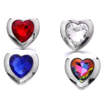 5 ks/veľa Najnovšie Snap Šperky Drahokamu Crystal Láska Srdce 18 mm Modul Tlačidiel pre Modul Tlačidlo Náramok DIY Milujú Šperky
