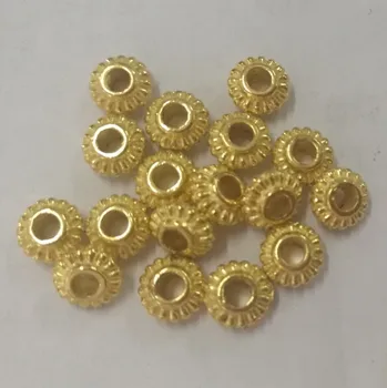 100ks zlatá farba vytvorený kolo svietidla dizajn dištančné perličiek H0815