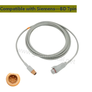Siemens Kompatibilné-BD IBP/Invázne Krvného Tlaku Snímače Kábel Adaptéra ,Siemens 7pin-> BD-7pin Jack.