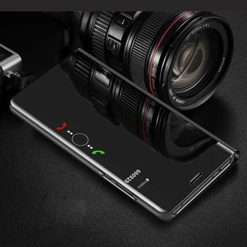 Redmi Poznámka 5 6 Pro 4 Smart Flip Prípade Telefón Prípade 4X 5A 3 4 5 pre Xiao Redmi Poznámka 8 Pro 8T 6A 6 Pro Zrkadlo Plnej Ochrany Prípadoch
