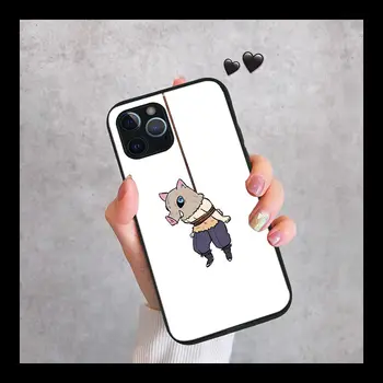 Anime Démon Vrah Inosuke pre iPhone SE 6 6 7 8 plus X XR XS 11 12 mini Pro Max tvrdeného skla telefón prípadoch kryt mäkké silikónové