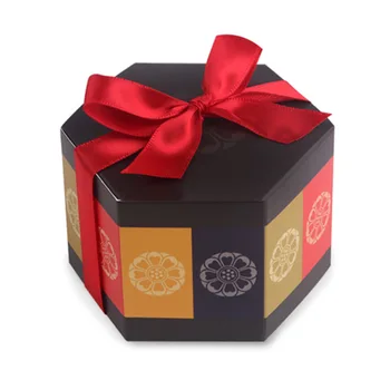 100ks Nový rok strany candy darčeka Nádherné ručne vyrábané mydlo box,Tvorivé hexagon darčekovej krabičke,Svadobné party dekorácie box