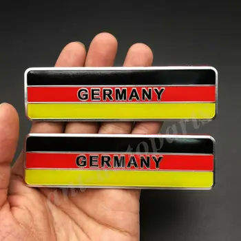 2x Kovové Nemecko nemecké Vlajky Auto Znak, Odznak Motocykel Obtlačky Nálepky Kapotáže