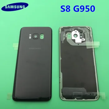 10pcs/veľa Originálne Zadný Panel Batéria Sklo zadných Dverí Kryt s Zadná kamera sklo Samsung Galaxy s8 okraji G950 G950F