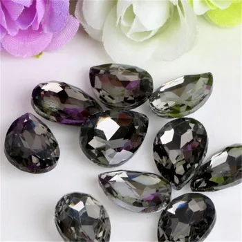 MHS.SLNKO Voľné Drop Pointback Crystal Kamienkami Voľné DIY Black Crystal Drahokamu Svadobný Odev, Remeslá Dekorácie