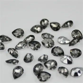 MHS.SLNKO Voľné Drop Pointback Crystal Kamienkami Voľné DIY Black Crystal Drahokamu Svadobný Odev, Remeslá Dekorácie
