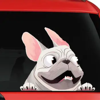 3D Krásne Kreslené Pes Auto-Styling Vozidla Okno Obtlačky Nálepky, Samolepky odolný voči Vode Vysoká Lepivosť Nárazníka Odtlačkový