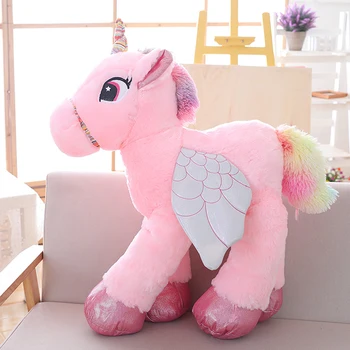 Nooer nové kreatívne jednorožec plyšové hračky lietajúci kôň s krídlami zvieratá, plnených vankúšov, detských darček k narodeninám darčeky mäkké bábiky
