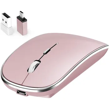 Obchodné Bezdrôtové Nabíjanie Myš Ultra-tenké Myš + Myš Prijímač, Adaptér Úrad Myši Prenosná myš