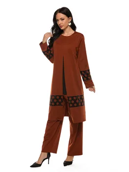 MuslimTwo-Dielny Oblek Ženy Islamské Oblečenie Abaya Dubaj 2020 Plus Veľkosť Oblečenie