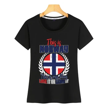 Topy T Shirt Ženy, To Je Nórsko Toto Je Moja Vlajka Zábavné Harajuku Vlastná Žena Tričko