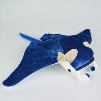 Krásne Modré Manta Ray Oblečenie pre Bábiky Realistické Diabla Ryby, Mäkké PP Bavlna Deťom Plyšového Plyšové Zvieratá, Hračky Realisticky Sea Life Bábika