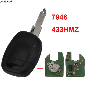 Jingyuqin 1 Tlačidlo Diaľkový Alarm Auto príveskom, 433Mhz PCF7946 Čip vhodné Na RENAULT Clio Master KANGO NE72 Čepeľ