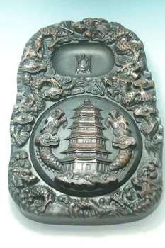 Čínsky nádherné ruky WaShi kameňa Vytesané dragon Inkstone