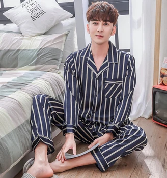 Pár pyžamo 2 kus халат kórejský sladké hodváb home service dlhý rukáv muži ženy bežné pyžamo nastaviť denné pár domov služby