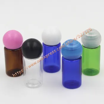10 ml pekné farby PET mini/vzorky fľašu s mnohými farbami PP loptu veko,esenciálny olej/kvapalina/moisturizer/pleťové vody kontajner