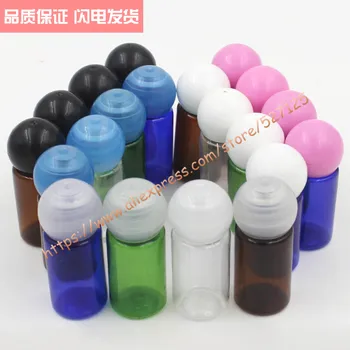 10 ml pekné farby PET mini/vzorky fľašu s mnohými farbami PP loptu veko,esenciálny olej/kvapalina/moisturizer/pleťové vody kontajner