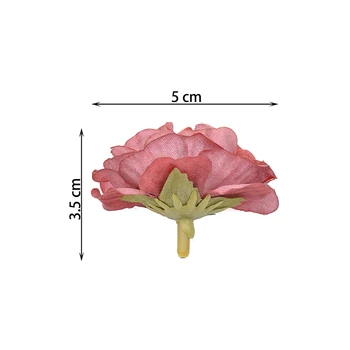 20 kusov 5cm umelý kvet hodvábnej ruže kvet hlavu svadobné party domáce dekorácie DIY Scrapbooking Veniec Falošné Kvety