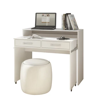 Selsey PECAN - Moderný Stôl / Funkčné Home Office Stôl / uceleného Štúdia Stôl / Matné Biele