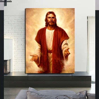 Ježiš Kristus Boh Vintage Poster Minimalistický Nordic Štýl Wall Art Plátno Tlačiť Stene Obraz Moderného Domova Miestnosti Dekorácie