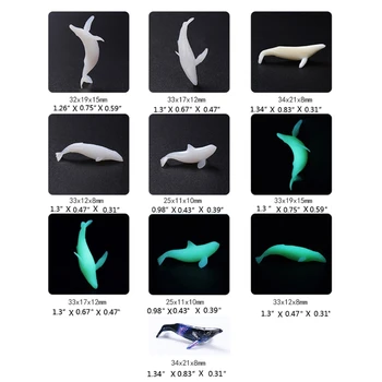 5 ks Mini Veľryba Modelovanie Živice Formy Oceáne Svetla Veľryba Výplne DIY Plniace Materiály Živice Art Šperky Čo Remeslá