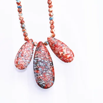 2017 Nové 2ks syntézu zmiešané farby kameňa kvapky náhrdelník módne šperky