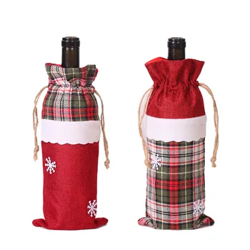 2020 Vianočné Dekorácie Pre Domov Navidad Fľaša Vína Taška Kryt Santaclaus Snowen Vianočný Večierok Ozdoby, Výzdoba