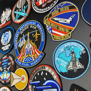 Letecký Priestor Astronaut Žehlička Na Škvrny Oblečenie Vyšívané Šiť na Nášivka Loga Patch Prúžok Odznaky Na Odevy Taška