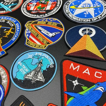 Letecký Priestor Astronaut Žehlička Na Škvrny Oblečenie Vyšívané Šiť na Nášivka Loga Patch Prúžok Odznaky Na Odevy Taška