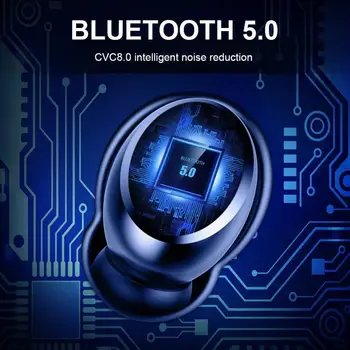 TWS Bluetooth 5.0 Slúchadlá 8D Bezdrôtové Stereo Slúchadlá Športové Nepremokavé Handsfree Headset Mini Slúchadlá S Mikrofónom+ Power Bank