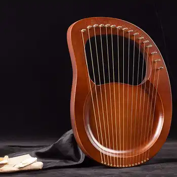19 String Drevené Mahagón Lýra Harfa Hudobné Strunový Nástroj 16 String Lýra Harfa Nástroj s Ladenie Kľúč s Vyzdvihnutie