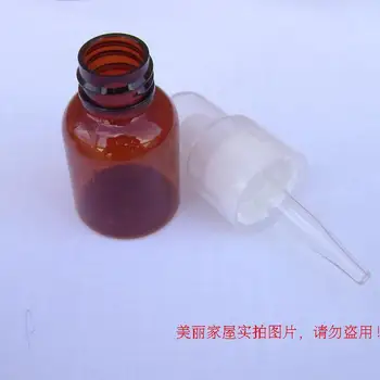 Ping Veľkoobchod 25ml Esenciálny Olej, Fľaša, Hnedá Plastová Fľaša PET Fľaša na Mlieko s Kvapkadlom Naplniteľné Jar