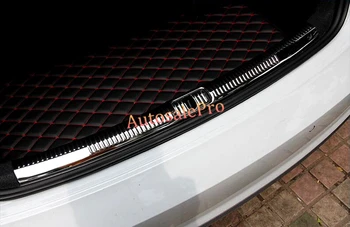 Ocele Chrome Vnútorné Zadný Nárazník Chránič Parapetné dosky Stráže Výbava kryt Prahu Pre Audi A3 8V Sportback 2012-