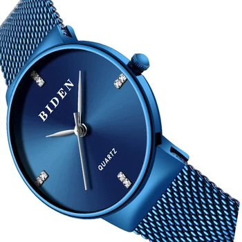 Nové Módne Ženy Náramkové Hodinky Royal Modrá Oceľová Oka Popruh Luxusné Značky Jedinečné Jednoduché Drahokamu Dámske Hodinky Reloj de Mujer