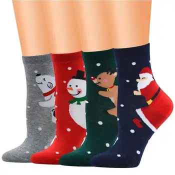 Módne Vianoce Ponožky Santa Claus Darčeky Deti Unisex Ponožky Pre Pani Santa Ženy A ponožky Vianoce Mužov Zábavné E0T3