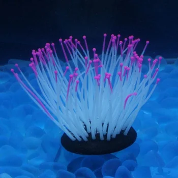 Silikónové Rastlinné Akvárium Žiariace Coral Dekorácie Noctilucent Svetlo pre Domáce Záhradné akvárium Svietiť v Star Coral Dekorácie